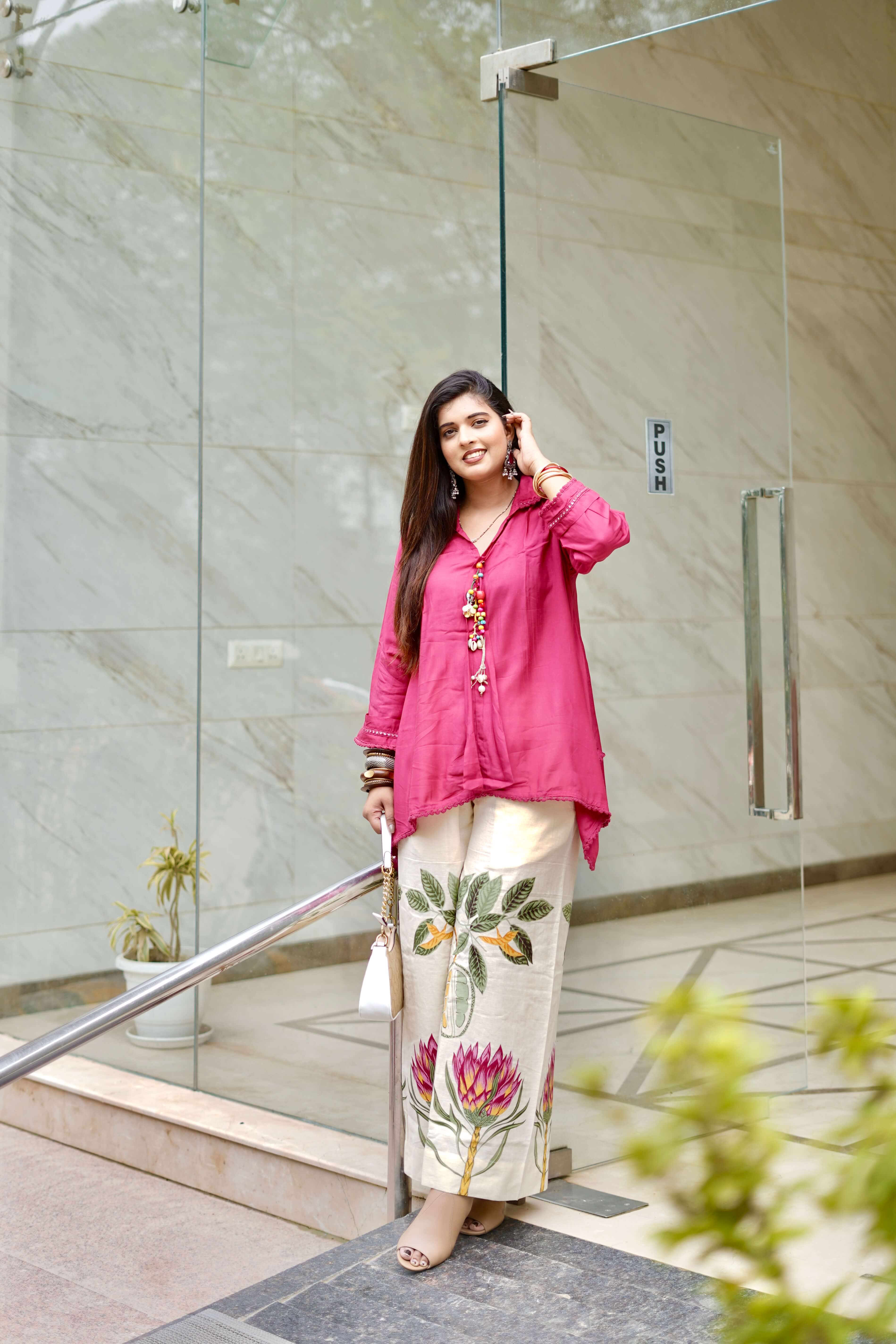 Botanical Bloom Co-ord Set by Sarwadhya Couture