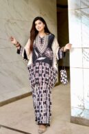 Noir Luxe Printed Co-ord Set with Potli