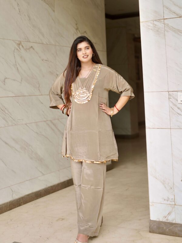 Luxe Satin Co-ord Set by Sarwadhya Couture