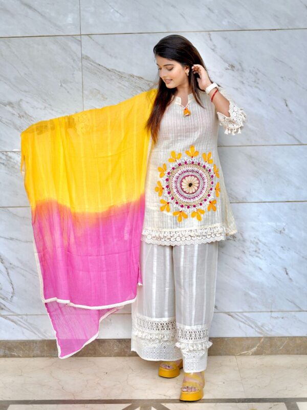 Sunbeam Embroidered Kurta Set with Dupatta