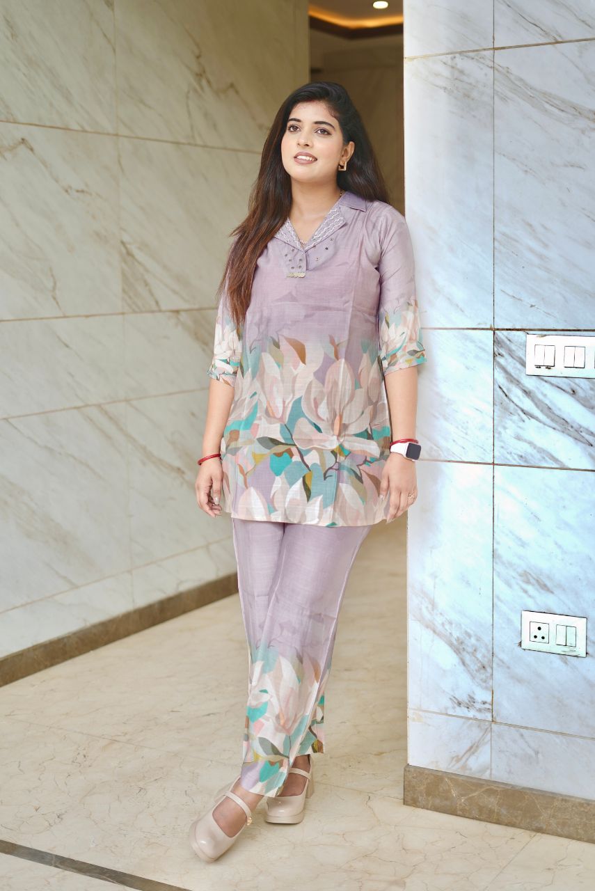 Pastel Bloom Printed Co-ord Set - Image 4