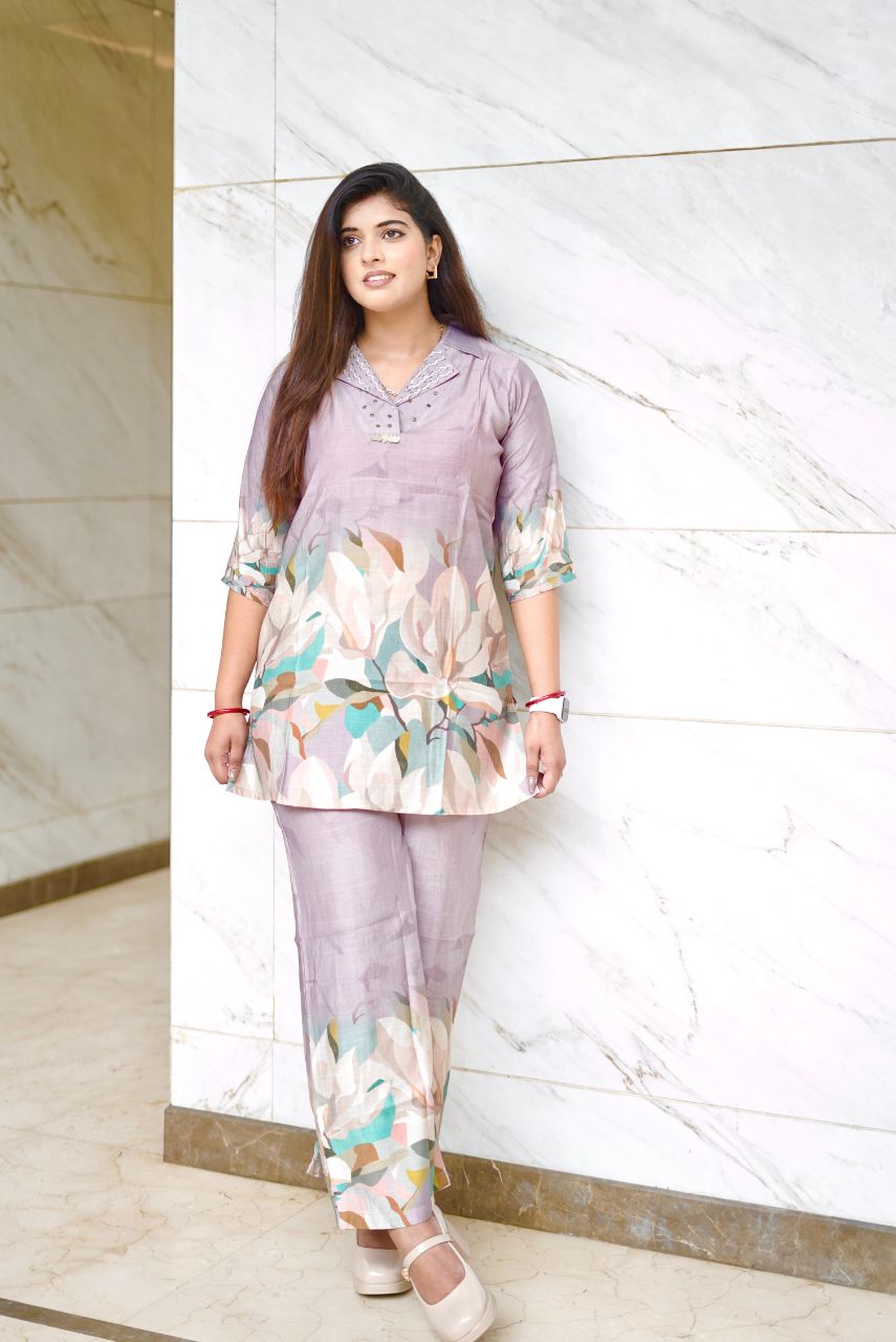 Pastel Bloom Printed Co-ord Set - Image 3